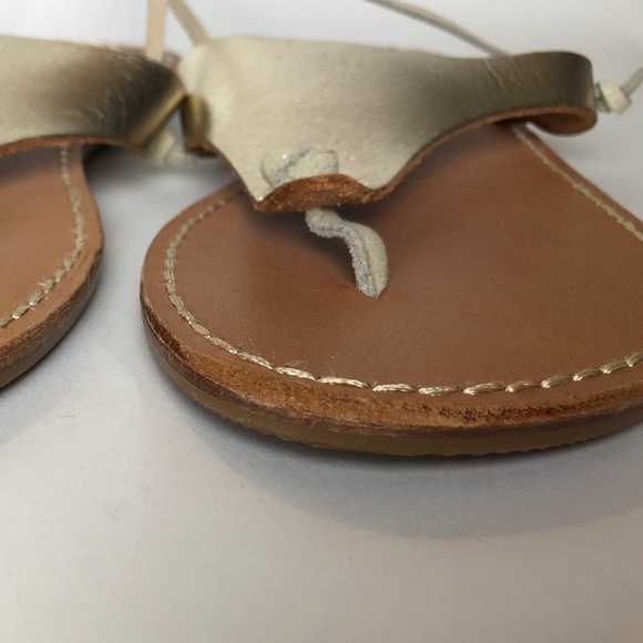 Soludos lace up gold leather roman sandals sandal - Picture 5 of 6